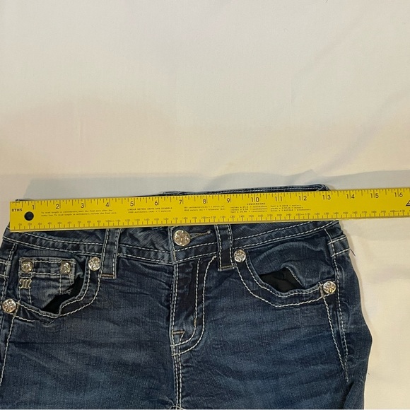 Miss Me Skinny Jeans MID RISE Stones Silver Details on Front and Back Pockets. - Picture 6 of 16